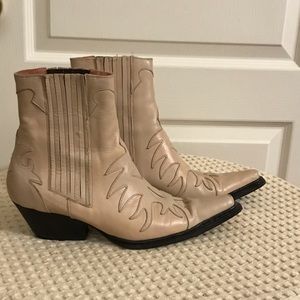 Paruolo Western Leather Slip-on Bootie Size 9